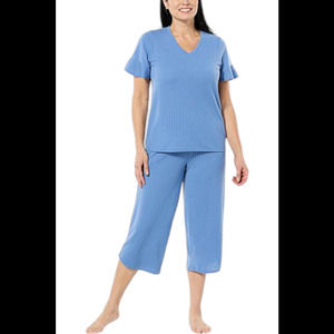 Comfort Code Women's 2-piece Dreamy Seersucker Sleep Set Blue - Regular